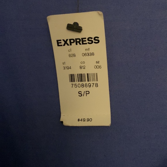 NWT express sleeveless top, M, blue/Lilac color with black embellishments - Picture 3 of 4